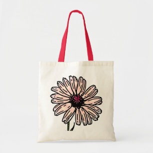 Bolsa Tote Flor de Vintage Rosa Dusty