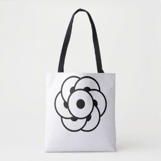 Bolsa Tote Flor do Círculo Crocante - Arte Geométrica Cósmica