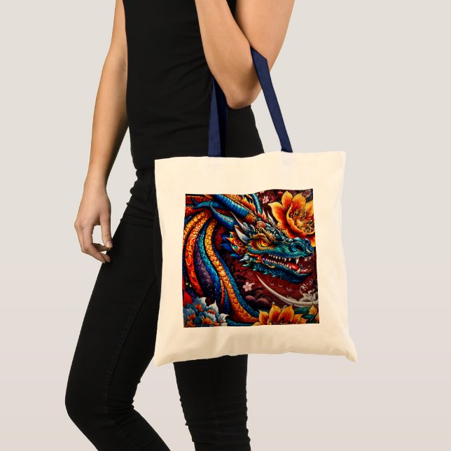 Bolsa Tote "Flor do Dragão" (Frente (produto))