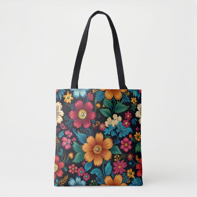 BOLSA TOTE FLOR E FOLHAGEM (Frente)