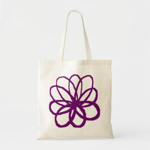 Bolsa Tote Flor Espontaniana - Ameixa