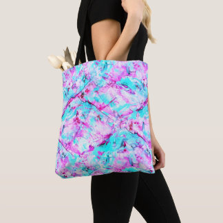 Bolsa Tote Flor estilhaçado Um design de luz colorido