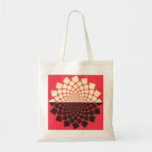 Bolsa Tote Flor Estilizada: Marinha Vermelha Negra