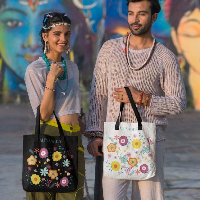 Bolsa Tote Flor Floral Colorida (Criador carregado)