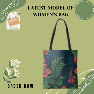 Bolsa Tote Flor Floral Tropical Jungle Plant