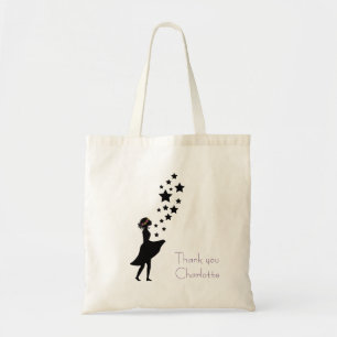 Bolsa Tote Flor Garota Silhueta Pequeno Saco