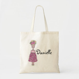 Bolsa Tote Flor Girl Tote Bag - Personalize - Danielle