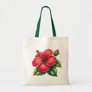 Bolsa Tote Flor Hibiscus