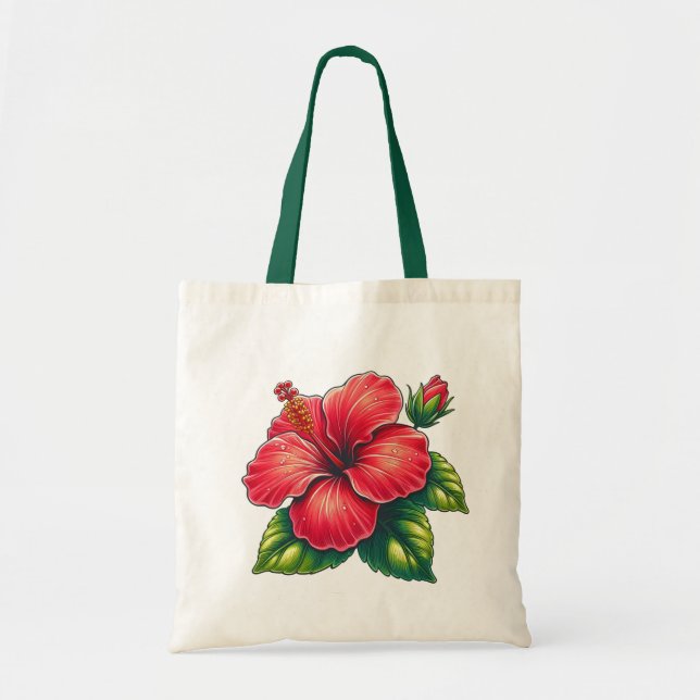 Bolsa Tote Flor Hibiscus (Frente)