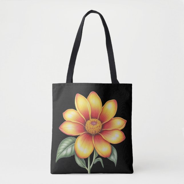 Bolsa Tote Flor Laranja (Frente)