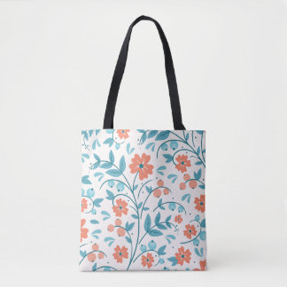 Bolsa Tote Flor laranja minimalista