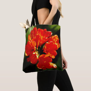 Bolsa Tote Flor Laranja Vibrante Floral