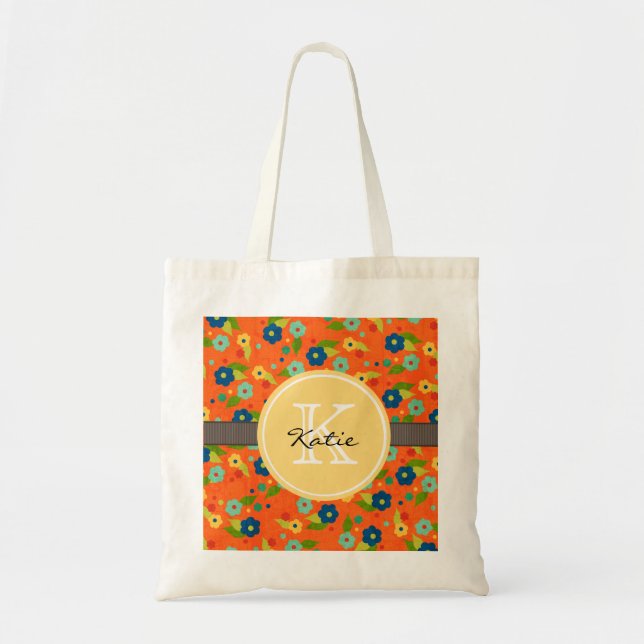 Bolsa Tote Flor Monogrammed (Frente)