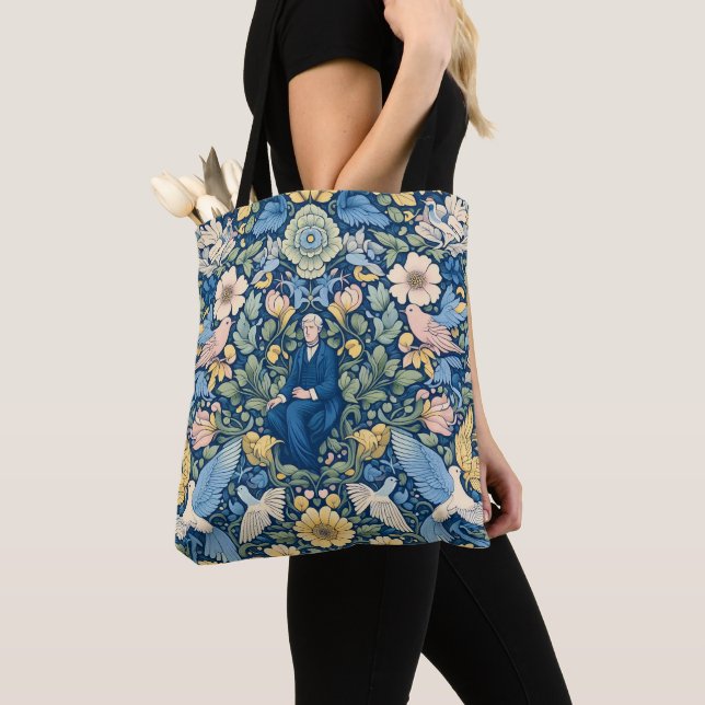 Bolsa Tote Flor Morris art (Close Up)