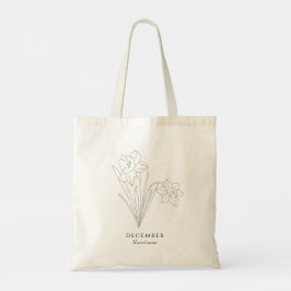 Bolsa Tote Flor Narciso - mês de dezembro de nascimento