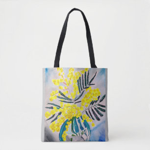 Bolsa Tote Flor nativa australiana Wattle amarela