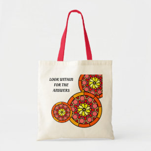 Bolsa Tote Flor No Zen Único Da Malhação De Mandala Yoga