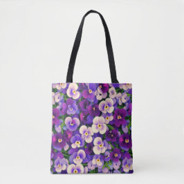 Bolsa Tote Flor Pansível Roxo