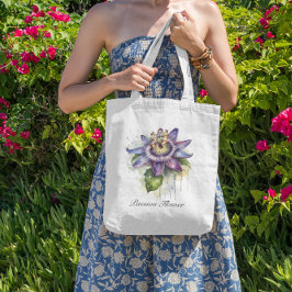 Bolsa Tote Flor Passivo Púrpura