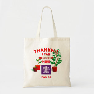 Bolsa Tote Flor Plantado Aqui, Igreja Cristã ADICIONA LOGOTIP