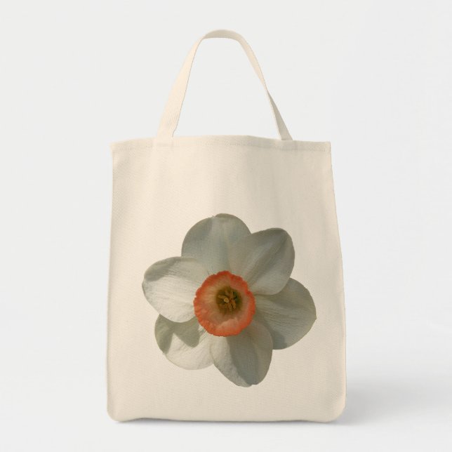 Bolsa Tote Flor-Primavera Daffodil Rosa (Frente)