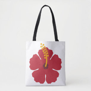 Bolsa Tote Flor Red Hibiscus