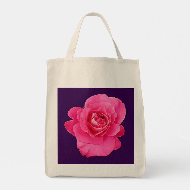 Bolsa Tote Flor rosa (Verso)