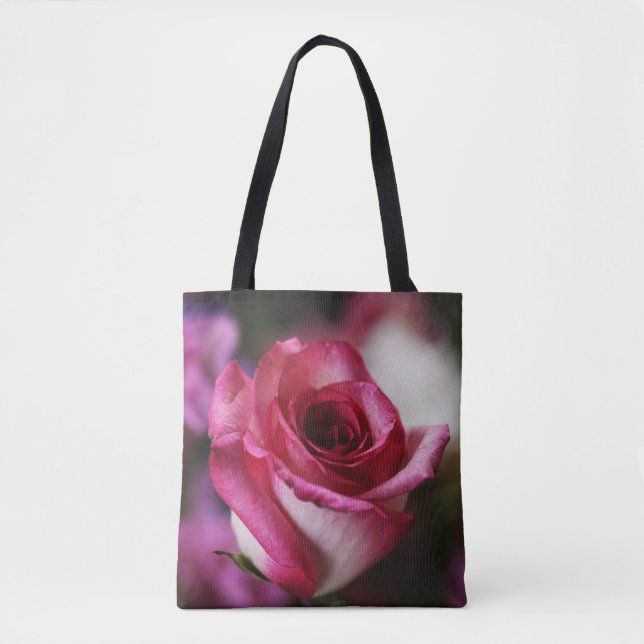 Bolsa Tote Flor Rosa Rosa Rosa Rosa Rosa, Floral (Frente)