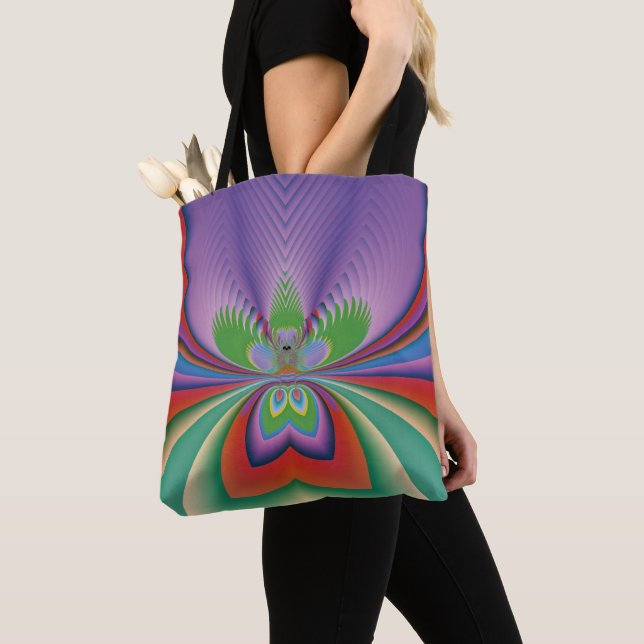 Bolsa Tote Flor Roxa (Close Up)