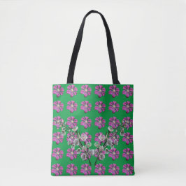 Bolsa Tote flor roxa vibrante