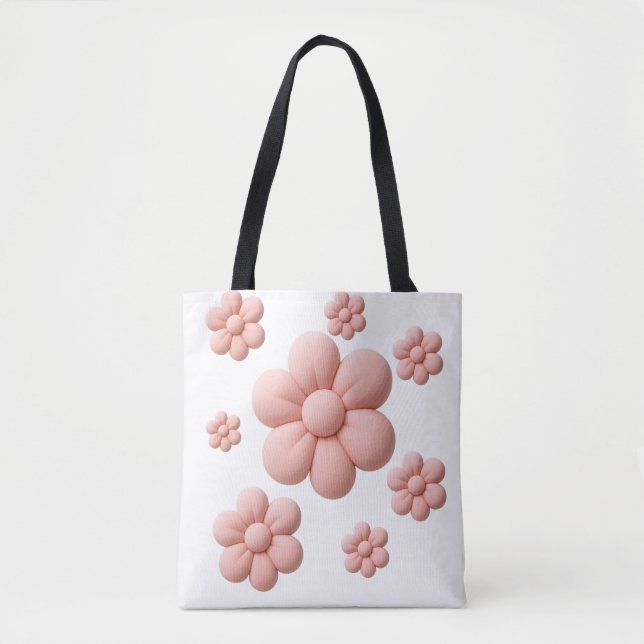 Bolsa Tote Flor Suave Um Toco Suave da Natureza (Frente)