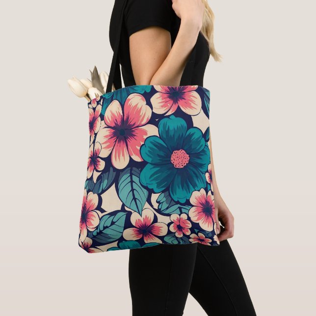Bolsa Tote Flor tropical (Close Up)
