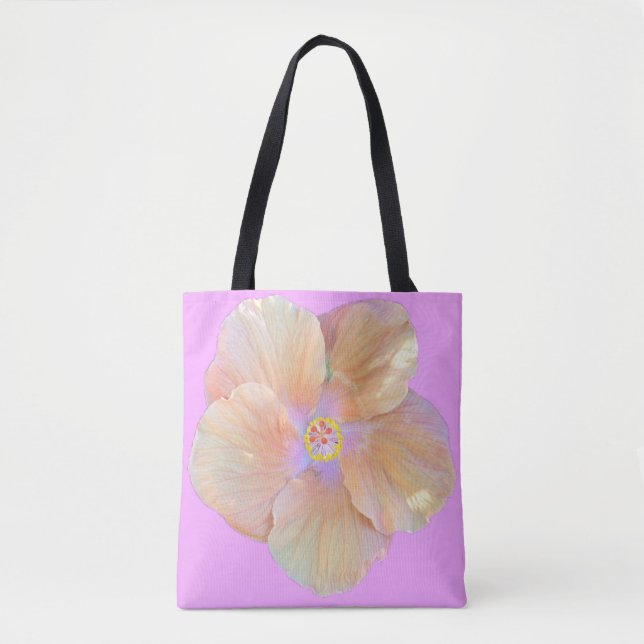 Bolsa Tote Flor tropical Hibisco (Frente)