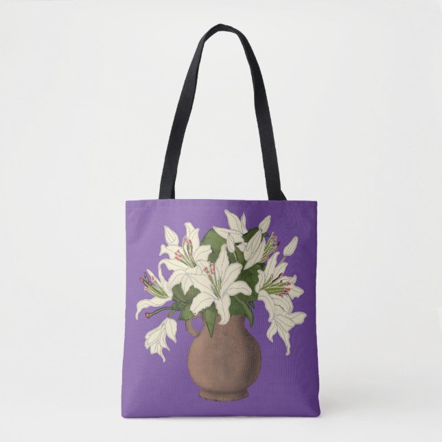 Bolsa Tote Flor vaso (Frente)