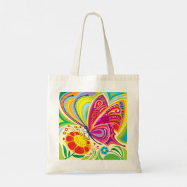 Bolsa Tote Flora Esvoaçante Iluminada pelo Sol