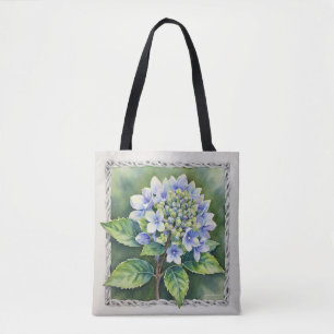 Bolsa Tote Floração Azul Bonita