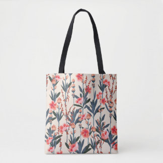 Bolsa Tote Florais de Jardim: Vintagem Botânica Tropical