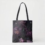 Bolsa Tote Florais Dramáticos Roxos Escuros<br><div class="desc">Florais Dramáticos Roxos-Moludos-Escuros</div>