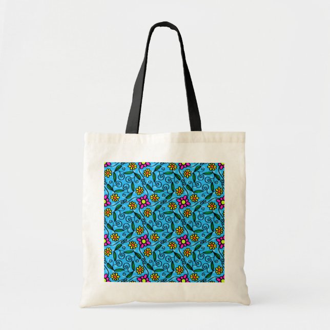 Bolsa Tote Floral Abstrata (Frente)