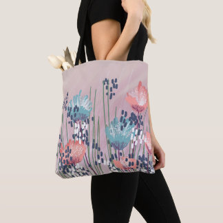 Bolsa Tote Floral Abstrato Moderno Tendencial