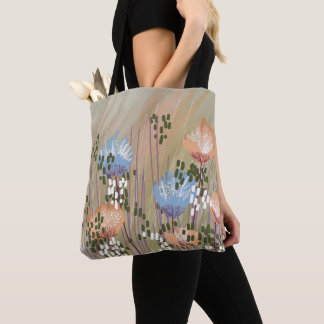 Bolsa Tote Floral Abstrato Moderno Tendencial