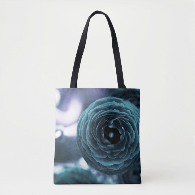 Bolsa tote floral Aged Aqua (Frente)