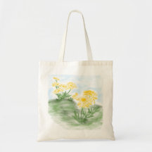 Bolsa tote floral amarela