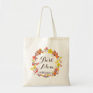 Bolsa Tote Floral Amarelo e Laranja Melhor Toalha Mãe