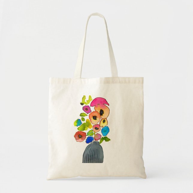 Bolsa Tote Floral aqucolor floral (Frente)