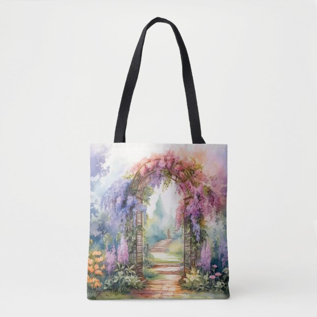 Bolsa Tote Floral Arch Landscape (Frente)
