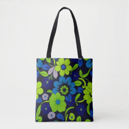 Bolsa Tote Floral Azul e Verde