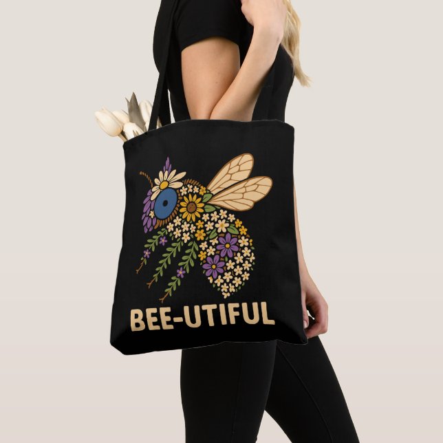 Bolsa Tote Floral Bee Fusion Bee-Uely (Close Up)