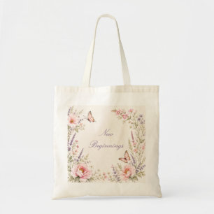 Bolsa Tote Floral Borboleta Personalizada 