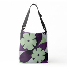 Bolsa Tote Floral Botânica Roxa – Design Moderno
